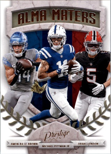 Amon-Ra St. Brown / Drake London / Michael Pittman Jr. #1 2024 Panini Prestige Alma Maters card