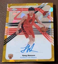2025-26 Topps Chrome Sapphire Yang Hansen Gold Next Stop Signatures 33/50