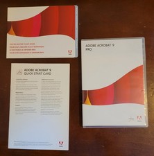 Adobe Acrobat 9 Pro for Windows Used w/ Serial Number