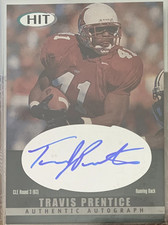 Travis Prentice Miami Ohio Football Sage Rookie Autograph Card 2000 Browns Auto. rookie card picture