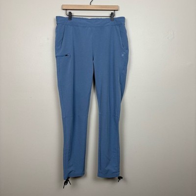 Spyder Pants Women Large Blue Nomad Stretch Pant Zippered Pocket Drawstring Cuff