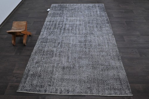 Oushak Turkish Vintage Rug 4x8 Kilim Rug Anatolian Handmade Boho Decor GRAY