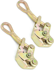 2 Pack 1 Ton Cable Grip Wire Rope Jaw Puller 1/8-9/16 in 2204lb Capacity Set Pro