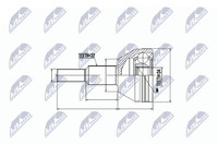 NTY NPZ-CH-007 Gelenksatz, Antriebswelle