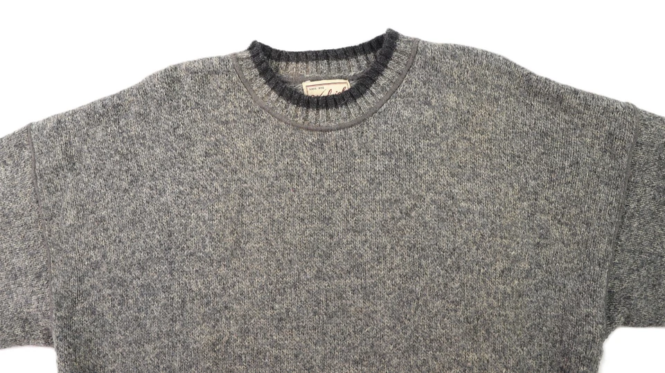 Suéter Top de lana tejido a mano gris XL de WOOLRICH para hombre de gran tamaño Foto 3 de 4