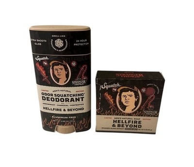 Dr Squatch Stranger Things Hellfire and Beyond Soap and Deodorant Bundle Rare