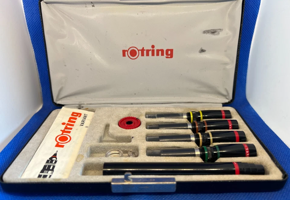 VINTAGE Boite Coffret ROTRING  Isograph VARIANT Made in GERMANY Stylo Feutre - Photo 3/4