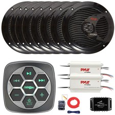 Metra Boat with Marine Controller, 8x 6.5" Speakers, 2x Amplifier, Splitter, Kit