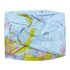 16Inch PVC Inflatable Blow Up World Globe Earth Ball Map Beach Geography Toy 