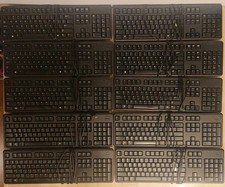 Lot of 10 Dell Ultra Slim USB Wired Slim Keyboards KB212-B