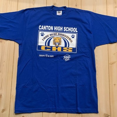 Vintage 90s Y2K Canton High School True Blue Boosters Hall of Fame T-Shirt XL