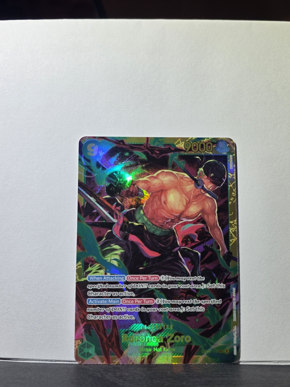Roronoa Zoro Alt Art OP06-118 SEC Wings of Captain One Piece CCG