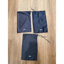 Prada Blue Satin Drawstring Dust Bags Set of 3 Authentic Shoe Storage Pouches