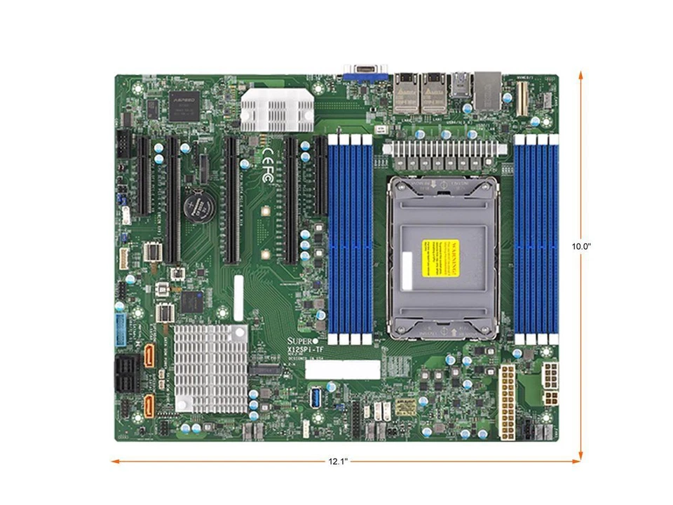 SUPERMICRO MBD-X12SPI-TF-O ATX Server Motherboard LGA 4189 Intel C621A - Image 2 of 2
