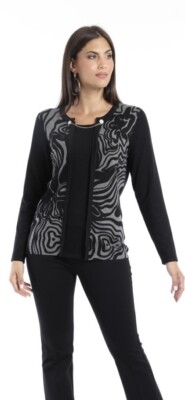 Twinset Carol Vestiti Finto Twin-Set Donna Mara Carol Nero E