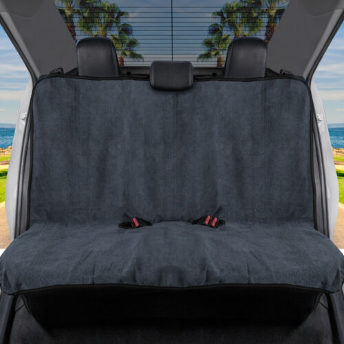 BDK UltraFit Waterproof Towel Car Seat Cover Black Trim Rear Bench Protection  