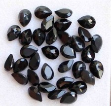 Wholesale Lot 24.30 Ct Pear Faceted Cut Natural Black Spinel Loose Gemstone