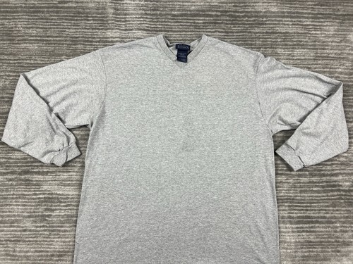 Basic Editions Shirt Mens Extra Large Gray Longsleeve Cotton Blend - Picture 2 of 12