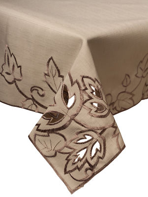 Tischdecke bestickt Blatt & ausgeschnittene Details Küche Zuhause Tischwäsche Geschirr