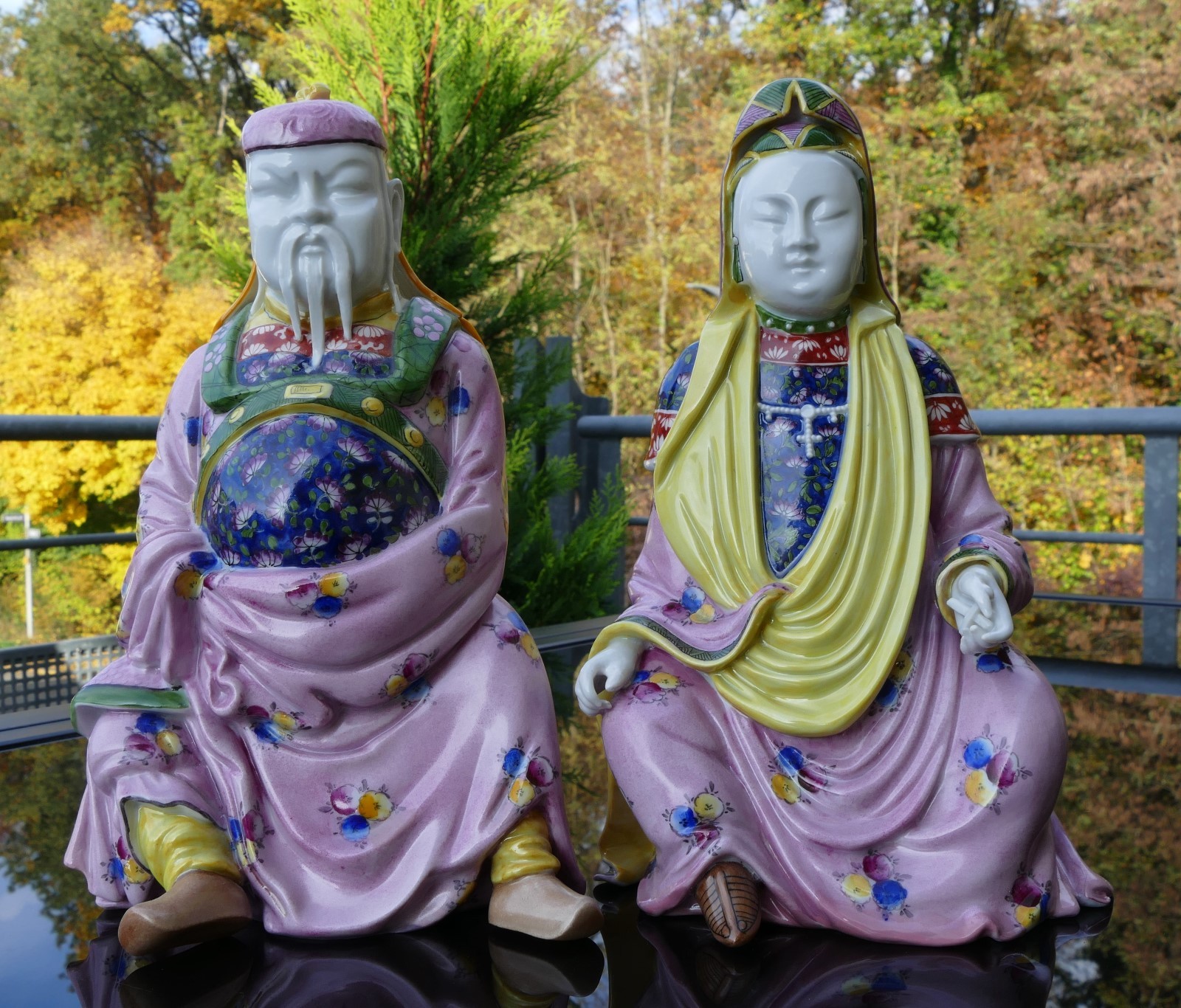 Dresden Potschappel Porzellan Chinoiserie Kaiserpaar " Kaiser und Kaiserin " !!!