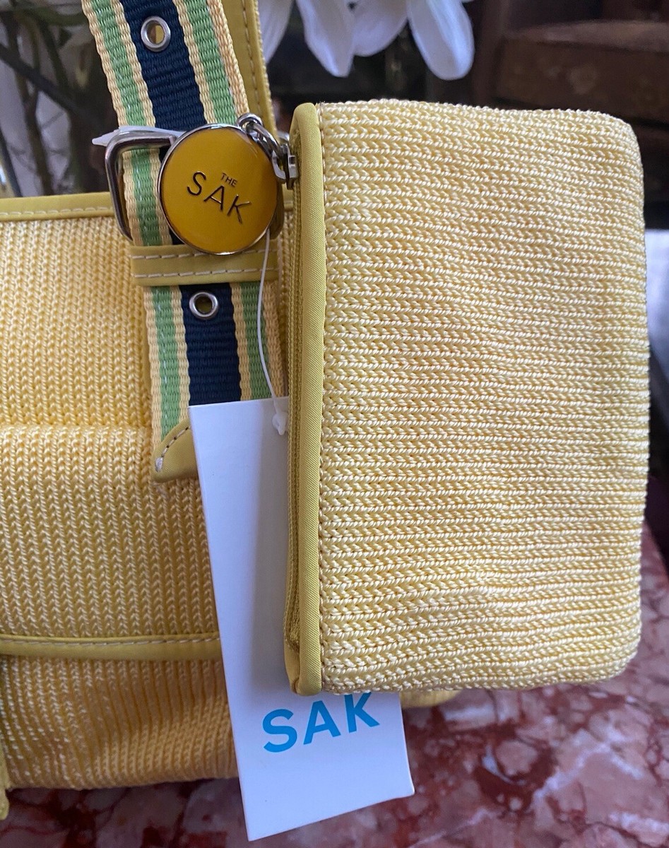 NWT The Sak Belinda Yellow Medium Canvas Satchel Shoulder Handbag
