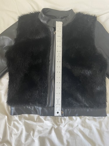 Amy Paris XS Faux Fur Ladies Jacket Black - Picture 9 of 12