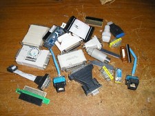 LOT OF USED PC ADAPTERS, CONNECTORS