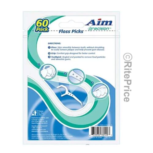 Aim Precision Floss 180 Flosser DENTAL PICK Simple & Effective (3 Pack) - New - Picture 3 of 7