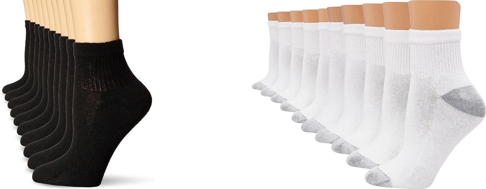 Hanes Women's Cushioned Ankle Athletic Socks (10 Pairs)