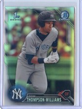 2016 Bowman Chrome Refractor 1ST Rookie RC #BDC-23 Dom Thompson-Williams - New Y