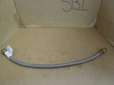 No Name 1/4" X 14" L Braided Hose 9612531 PTFE/SS New
