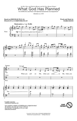 What God Has Planned Gary Bonner Choral Series SATB Divisi
