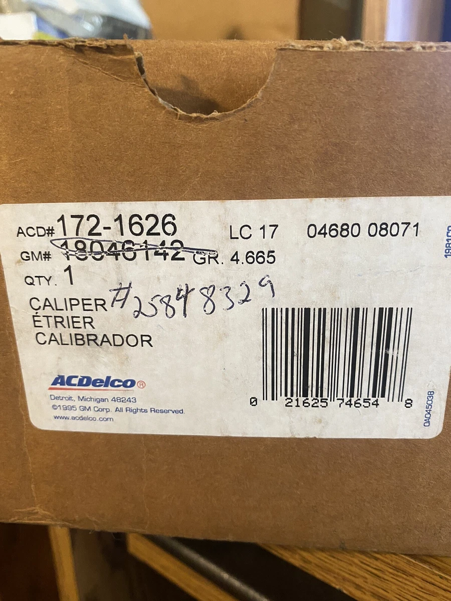 New Genuine GM 18046142 Rear Left Disc Brake Caliper CK3500 01-10 