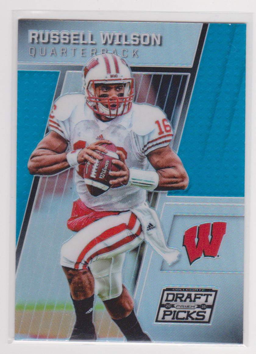 Russell Wilson 2016 Panini Prizm Draft #87 Silver Holo Wisconsin Badgers
