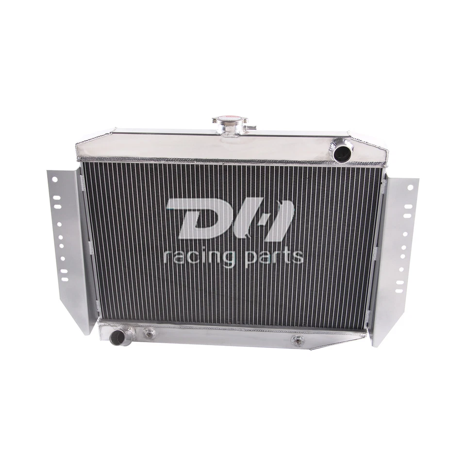 Radiador de aluminio de 4 filas para Jeep Cherokee Wagoneer serie J10 1972-1979 5,9 L V8 Foto 3 de 4