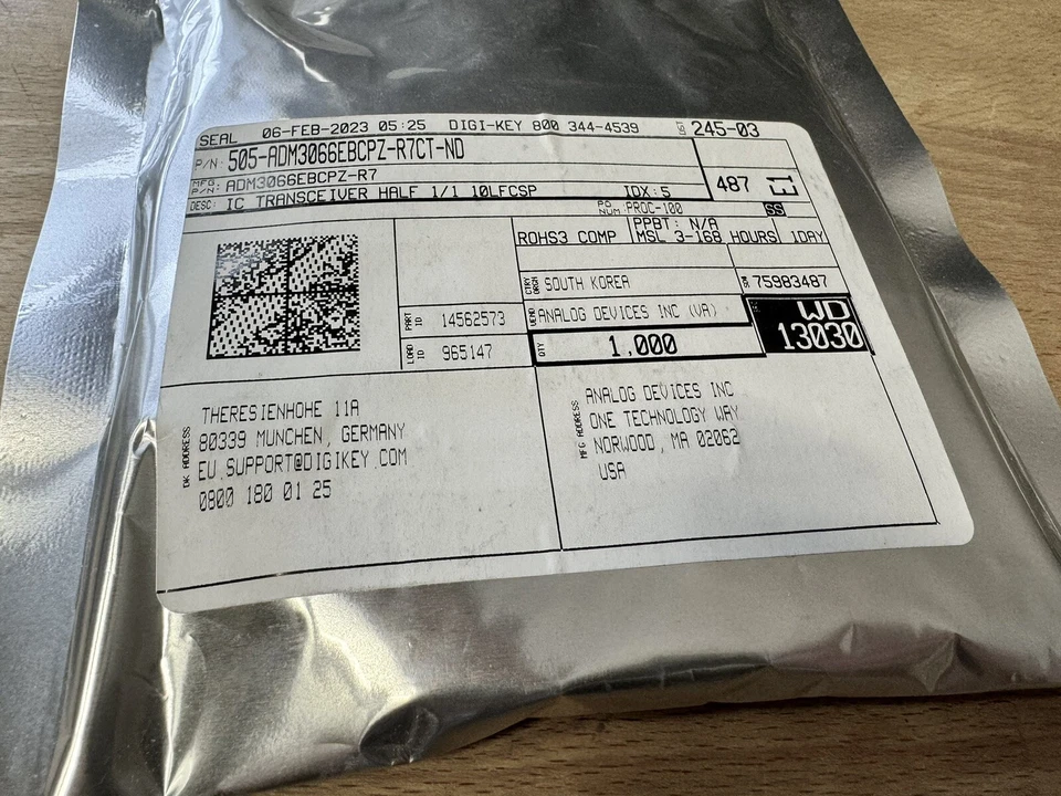 Top Deal! ADM3066EBCPZ-R7CT-ND OVP with Invoice / 1.000 Units / Analog Devices - Bild 2 von 4