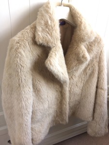 beige fur jacket