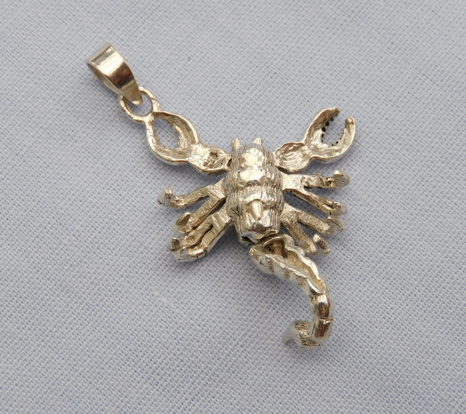 STUNNING 40mm SOLID STERLING SILVER ARTICULATED M… - image 8