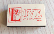 Mary Engelbreit Love One Another Rubber Stamp 2" x 1 1/4"