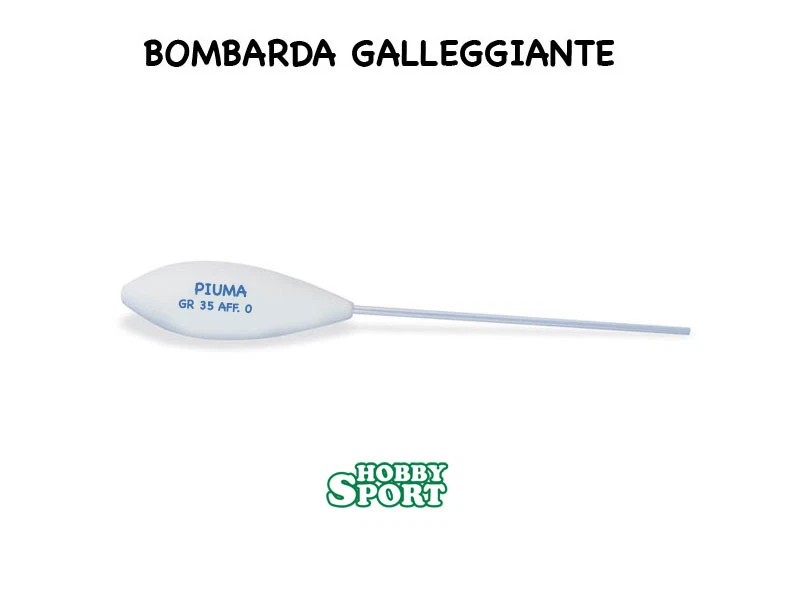 BOMBARDA MODELLO PIUMA 35 GRAMMI GALLEGGIANTE AFFONDAMENTO 0 COLORE BIANCA