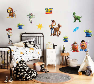 Autocollants Muraux Toy Story - Lot De Personnages, Vinyle Autocollant Amovible, Effet 3D