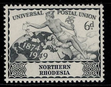 NORTHERN RHODESIA GVI SG52, 6d grey, M MINT.