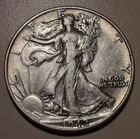 1942 Walking Liberty US 90% silver Half Dollar 50c Philadelphia Mint (#57w-553)