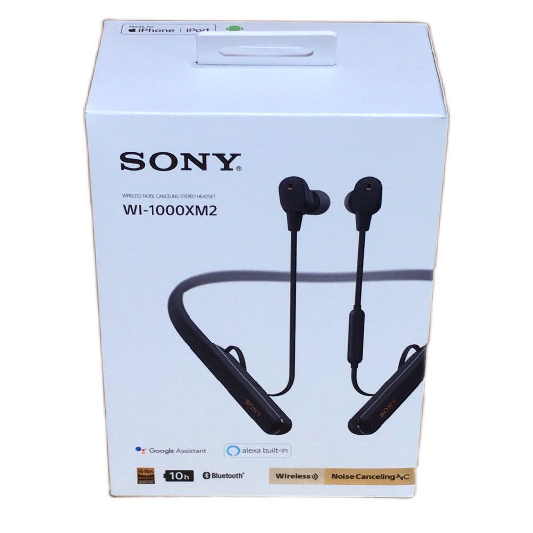 ✨️【美品】SONY WI-1000XM2 ヘッドホン✨️ SONY WI-1000XM2 Black Wireless Noise Canceling Stereo