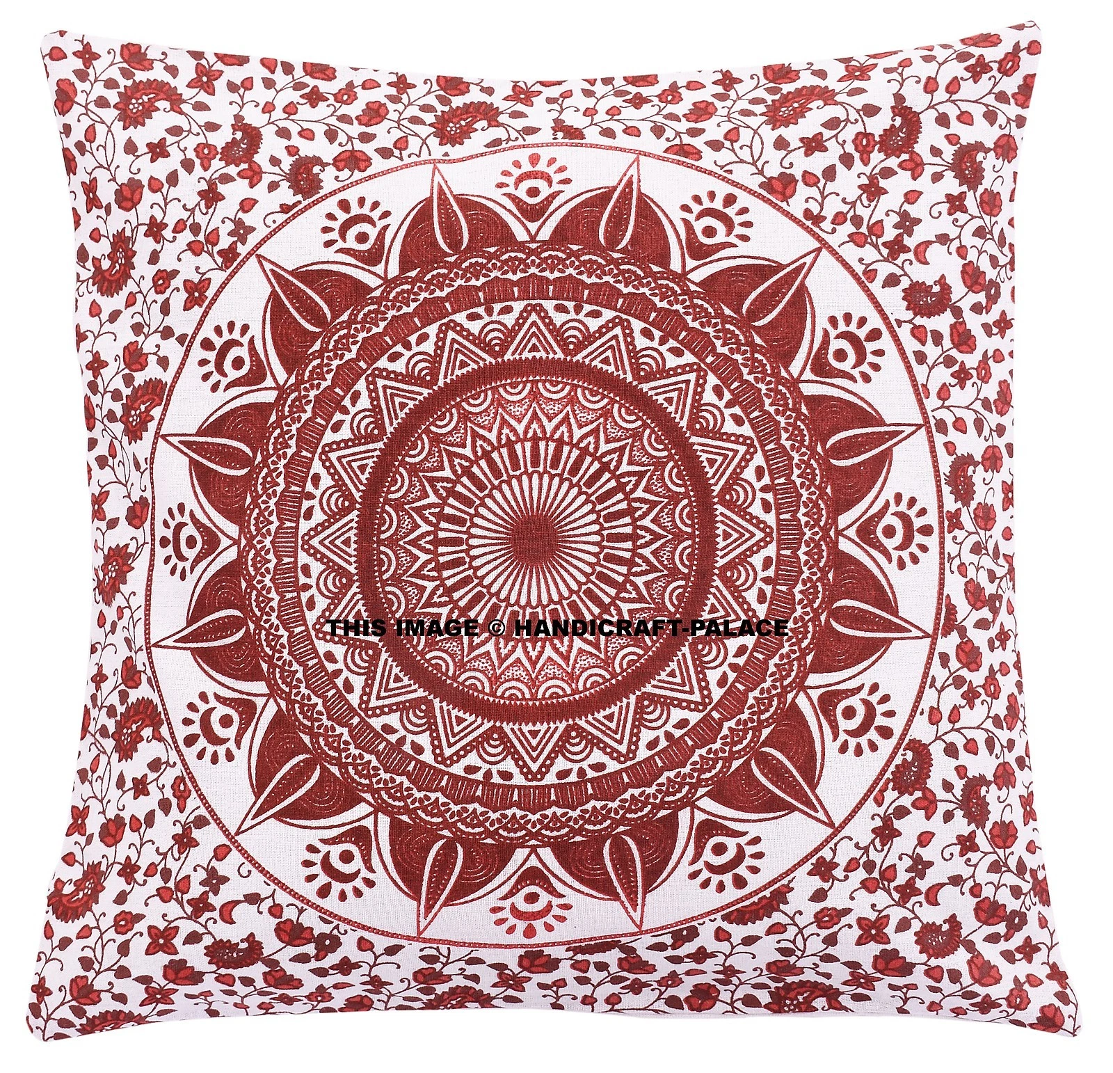 Gorgeous Decorative Cotton Throw 16" Indian Mandala Sham Square Cushion Cover