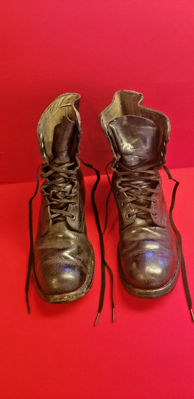 My 1964 Black Leather US Army Vietnam era Biltrite Combat Boots,   11 N KU 7-64