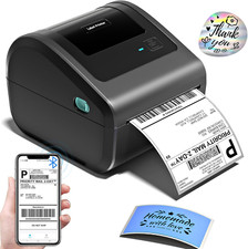 Bluetooth Shipping Label Printer 4X6 - D450BT Thermal Label Printer for Shipping