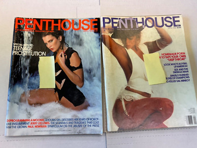 PENTHOUSE  MAGAZINES APRIL1982 MARCH 1982 PAUL NEWMAN JERRY LEE LEWIS EXCELLENT