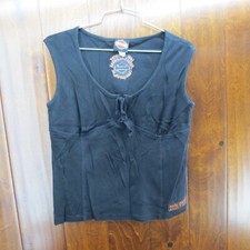 Women's Large Harley Davidson Black Sleeveless Shirt Low Country Charleston SC