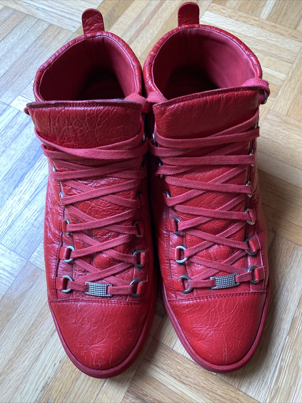 balenciaga arena mens red